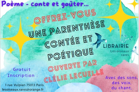 Lecture-Conte et goûter pour les enfants à partir de 6 ans – Mercredi 20 mai à 16h30